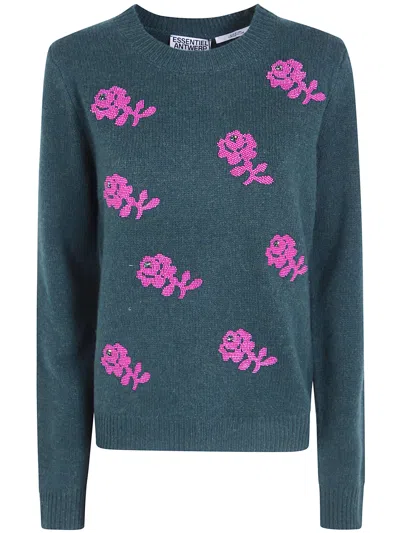 Essentiel Antwerp Korine Embroidered Sweater In Gray