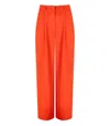 Essentiel Antwerp Employee Orange Wide Leg Trousers In Orange
