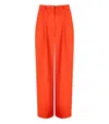 Essentiel Antwerp Employee Orange Wide Leg Trousers In Orange