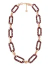 Essentiel Antwerp Enamel-rhinestone Chain Necklace In Gold