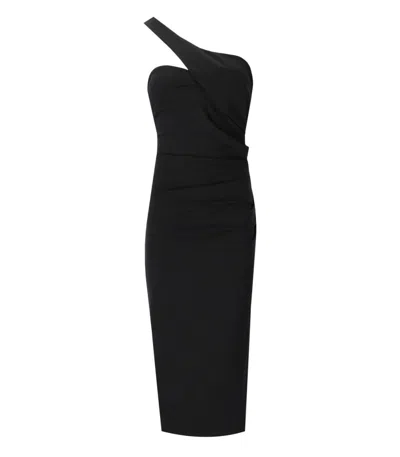 ESSENTIEL ANTWERP ESSENTIEL ANTWERP ENSUE BLACK MIDI DRESS