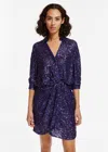 Essentiel Antwerp Entire Sequin Dress In Indigo/night Reflection