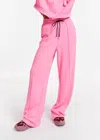 Essentiel Antwerp Eruv Wide-leg Jersey Track Pant In Voltage In Pink