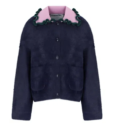 Essentiel Antwerp Essentiel Jardener Blue Cardigan In Multi