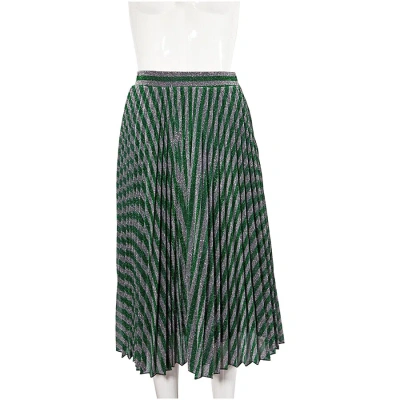 Essentiel Antwerp Essentiel Ladies Forest Green Restart Pleated Skirt