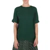 Essentiel Antwerp Essentiel Ladies Green Crewneck T-shirt In Green