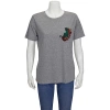 ESSENTIEL ANTWERP ESSENTIEL LADIES GREY RIGO CAT PATCH T-SHIRT