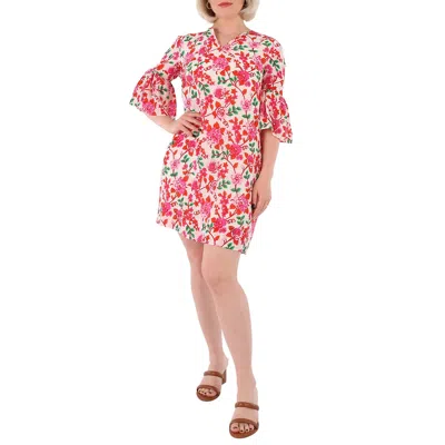 Essentiel Antwerp Essentiel Ladies Pink Sleeved Shirt Dress In Multi