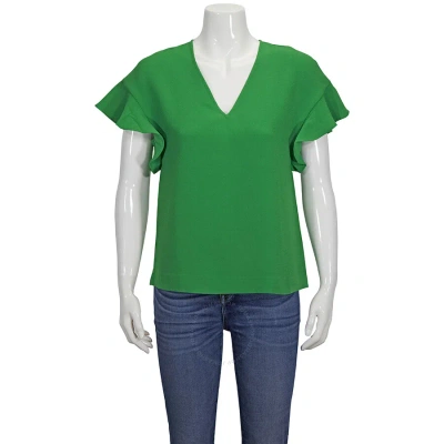 Essentiel Antwerp Essentiel Ladies Sinai Wimbledon Green Short Sleeve Shirt