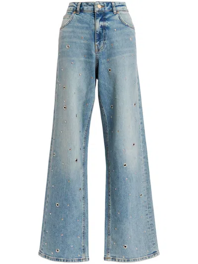 Essentiel Antwerp Eyelet-embellished Jeans In Blue