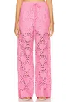 Essentiel Antwerp Fab Broderie Anglaise Pant In Bubblegum In Pink