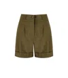 ESSENTIEL ANTWERP FAINT MILITARY GREEN SHORTS