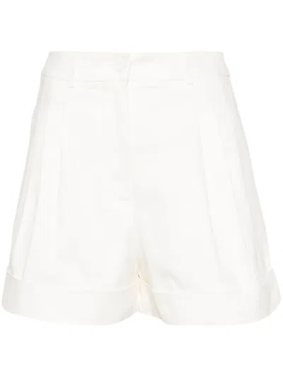 Essentiel Antwerp Faint Wide Leg Shorts In White