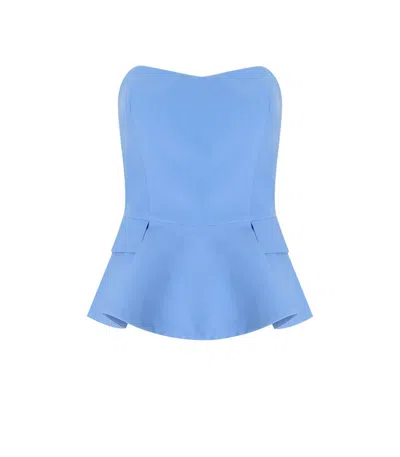 Essentiel Antwerp Faith Light Blue Top In Hell Blau