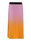 Essentiel Antwerp Pleated Skirt With Gradient Effect In Multicolour
