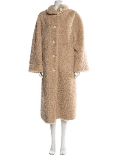 Pre-owned Essentiel Antwerp Faux Fur Faux Fur Coat In Neutral