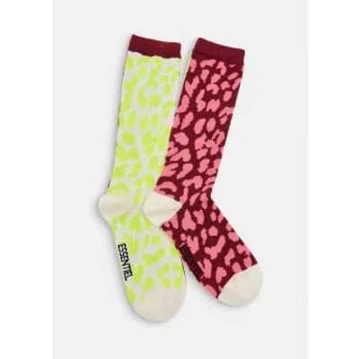 Essentiel Antwerp Fee Leopard Socks In Animal Print