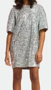 Essentiel Antwerp Felt Dress In Silver Lining