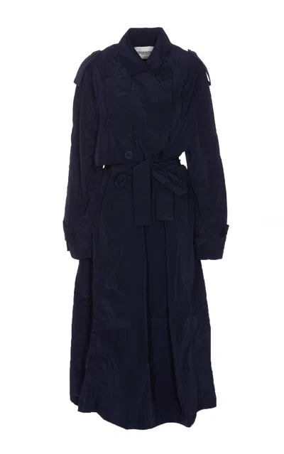 Essentiel Antwerp Fiddler Oversize Trench In Blue