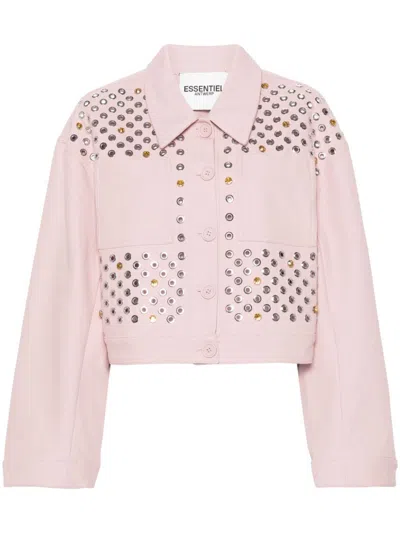 Essentiel Antwerp Firehouse Shirt Jacket In Pink