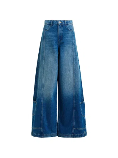 Essentiel Antwerp Flap Pocket Flared Jeans In Blue