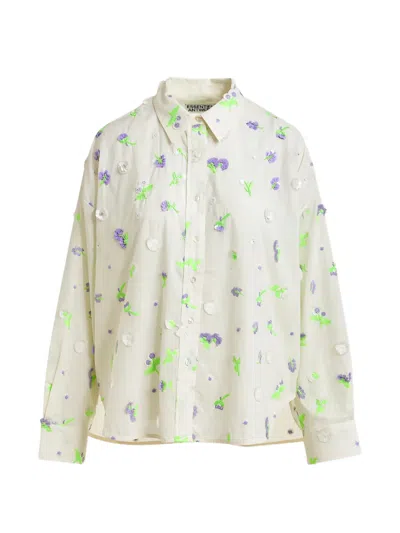 Essentiel Antwerp Floral Embroidered Shirt In Multi