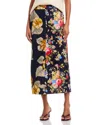 Essentiel Antwerp Floral High Waisted Maxi Skirt In Blue