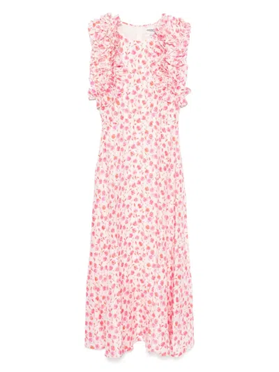 Essentiel Antwerp Floral Midi Dress In White