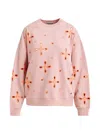 Essentiel Antwerp Floral-pattern Embroidered Sweatshirt In Pink