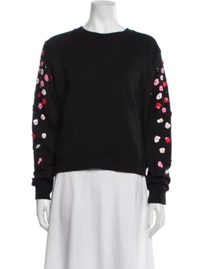 Pre-owned Essentiel Antwerp Floral Print Crew Neck Sweater In Gray