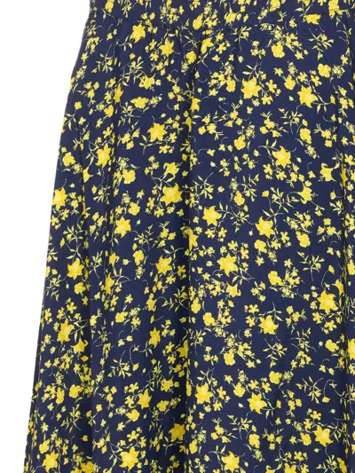 Essentiel Antwerp Floral-print Elasticated Skirt In Brown
