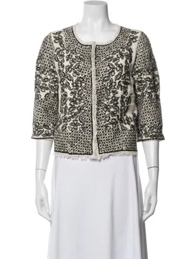 Pre-owned Essentiel Antwerp Floral Print Jacket In Neutral