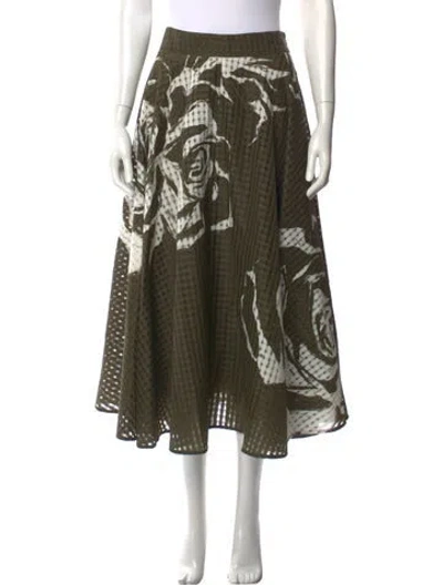 Pre-owned Essentiel Antwerp Floral Print Long Skirt W/ Tags In Green