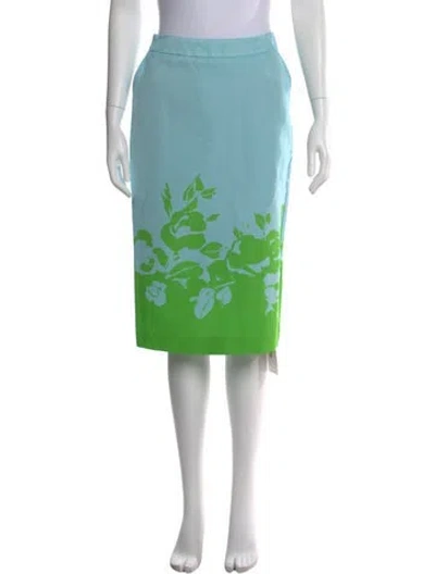 Pre-owned Essentiel Antwerp Floral Print Midi Length Skirt In Blue