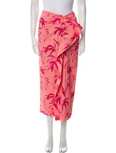 Pre-owned Essentiel Antwerp Floral Print Midi Length Skirt In Pink