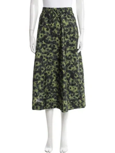 Pre-owned Essentiel Antwerp Floral Print Midi Length Skirt W/ Tags In Green