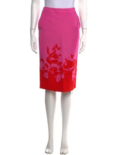 Pre-owned Essentiel Antwerp Floral Print Midi Length Skirt W/ Tags In Pink