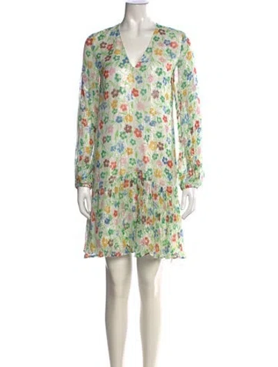 Pre-owned Essentiel Antwerp Floral Print Mini Dress In Neutral