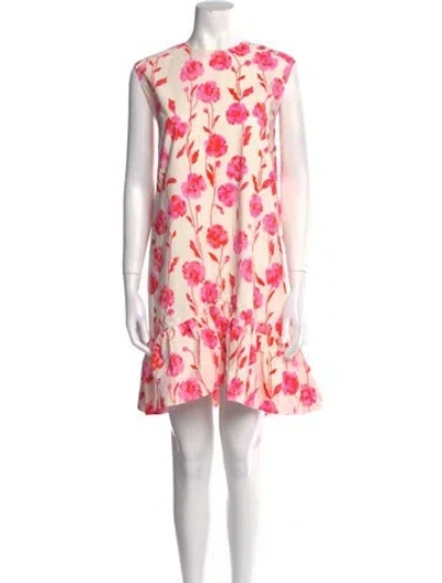 Pre-owned Essentiel Antwerp Floral Print Mini Dress In Pink