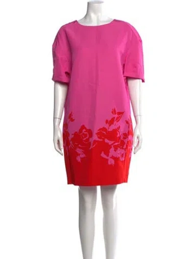 Pre-owned Essentiel Antwerp Floral Print Mini Dress In Pink
