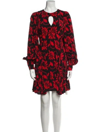 Pre-owned Essentiel Antwerp Floral Print Mini Dress W/ Tags In Black