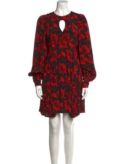 Pre-owned Essentiel Antwerp Floral Print Mini Dress W/ Tags In Black