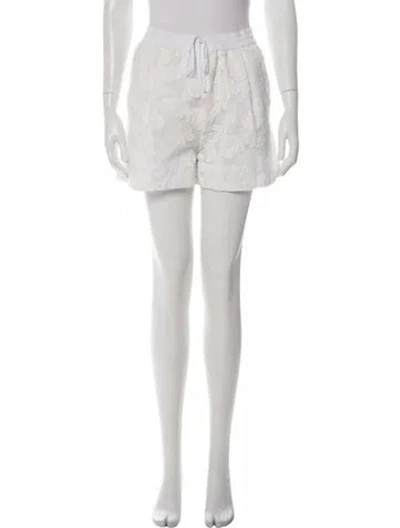 Pre-owned Essentiel Antwerp Floral Print Mini Shorts W/ Tags In White