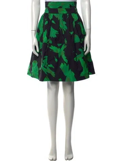 Pre-owned Essentiel Antwerp Floral Print Mini Skirt In Green