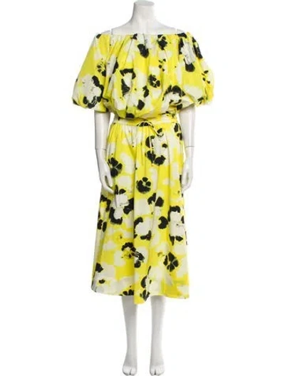 Pre-owned Essentiel Antwerp Floral Print Set In Yellow