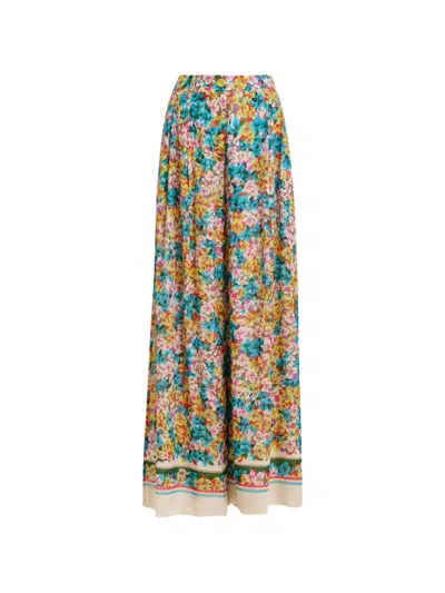 Essentiel Antwerp Floral-print Trousers In Blue
