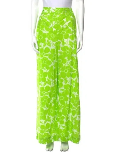 Pre-owned Essentiel Antwerp Floral Print Wide Leg Pants W/ Tags In Green