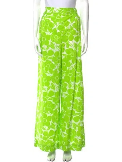 Pre-owned Essentiel Antwerp Floral Print Wide Leg Pants W/ Tags In Green