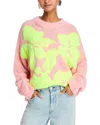 Essentiel Antwerp Floral Pullover Sweater In Cotton Candy