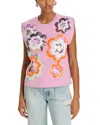 Essentiel Antwerp Hitalian Sleeveless Sweatshirt In Pink Lavender